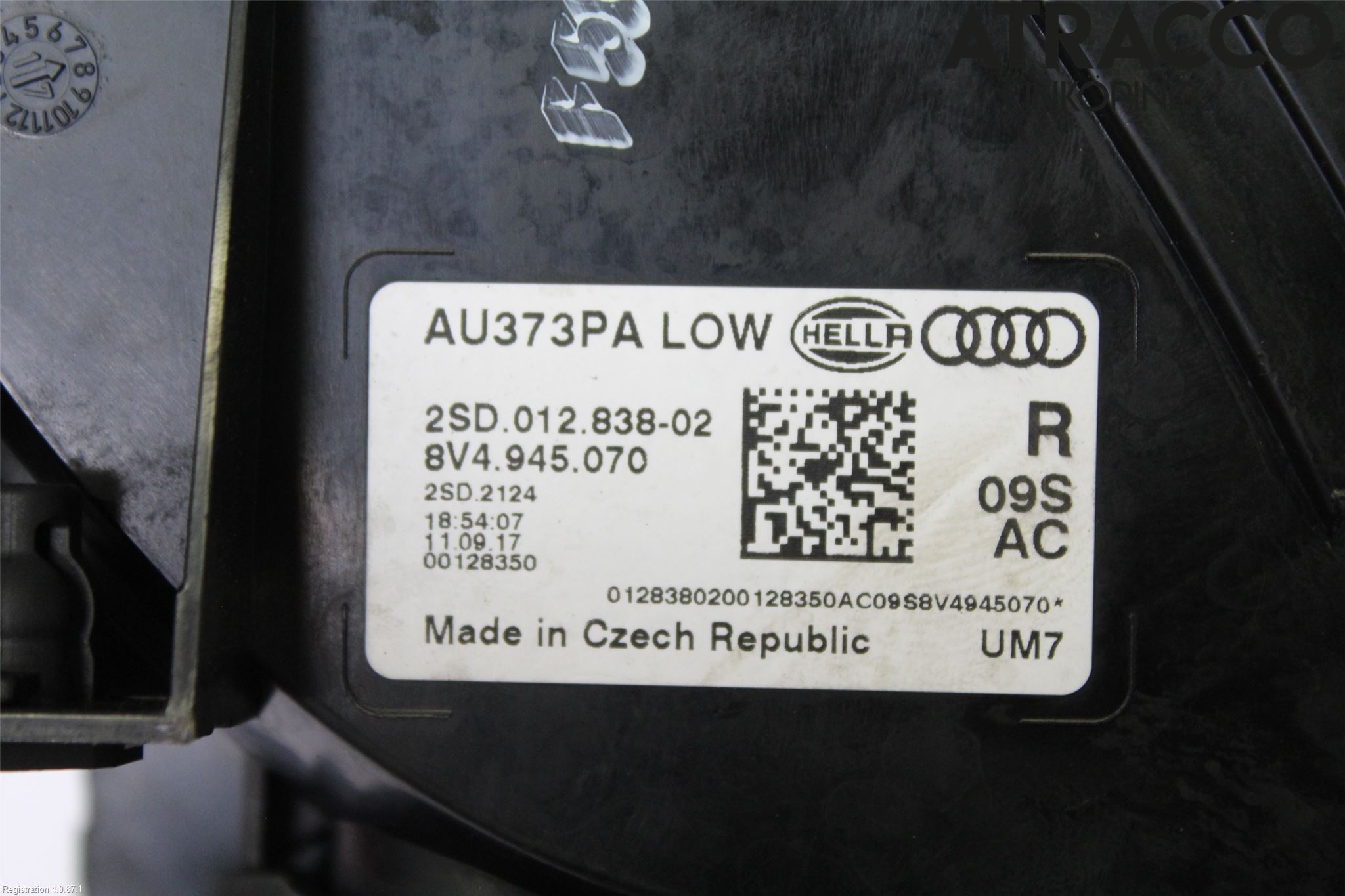 Audi A3/S3 8V 13-20 Baklykt Høyre