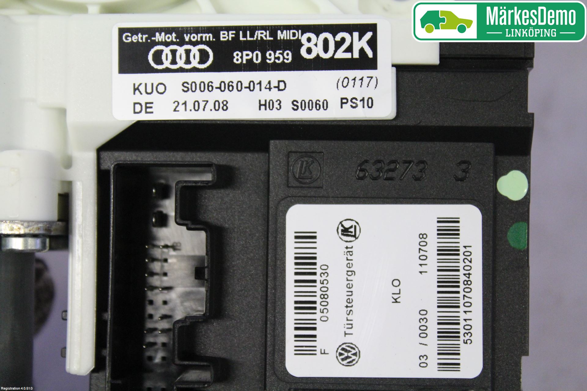 Audi A3/S3 05-13 Vindusheismotor