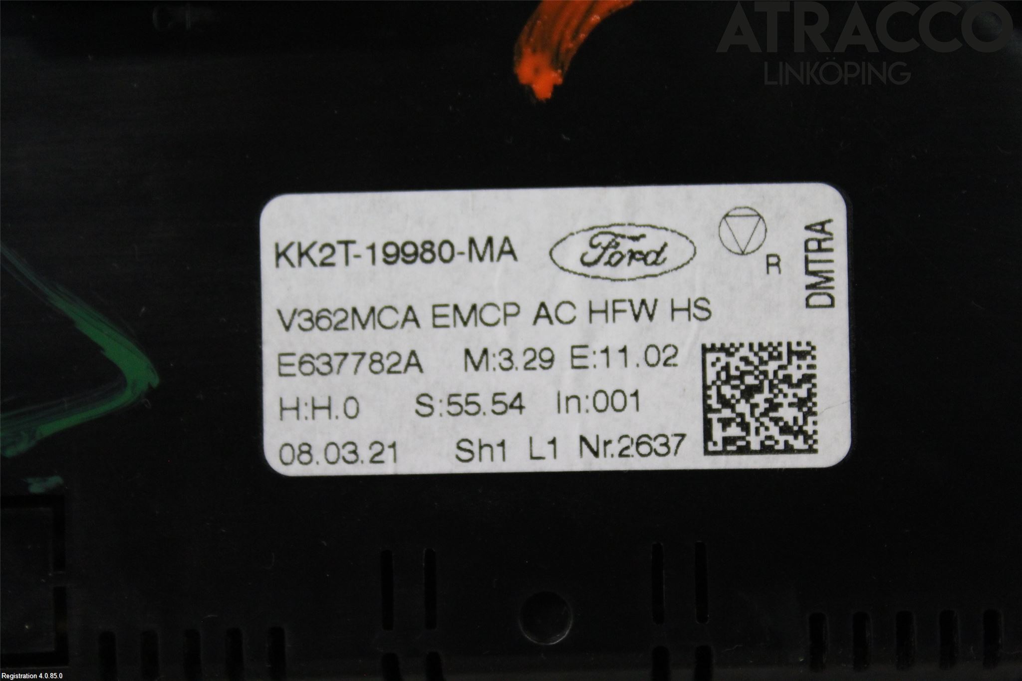 Ford TRANSIT/TOURNEO CUSTOM 13-24 Varme Ac Betjening-Display