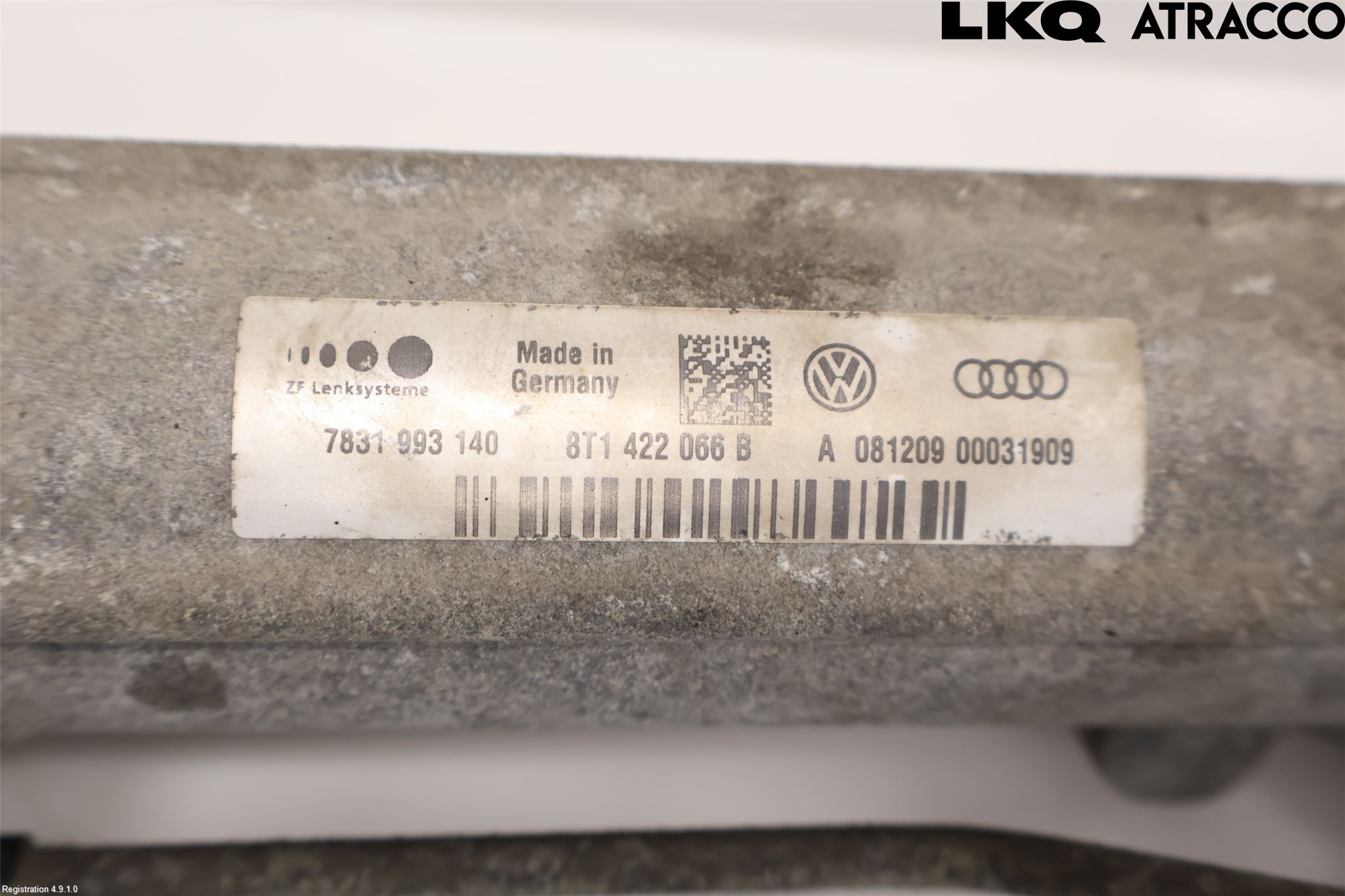 Audi A4/S4 08-11 Servo Snekke - Tannstang