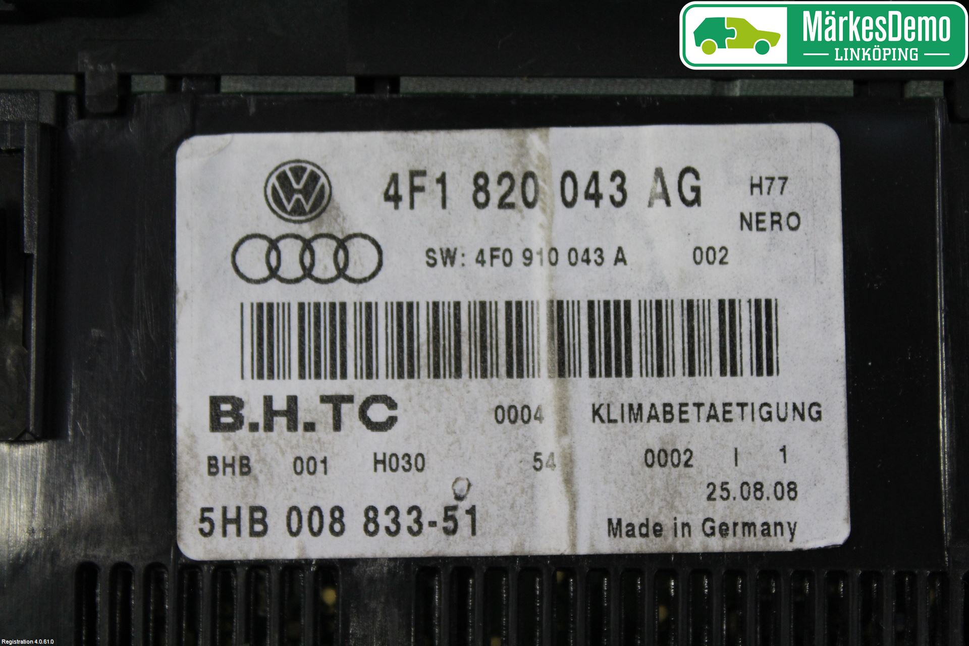 Audi ALLROAD 06-11 Varme Ac Betjening-Display