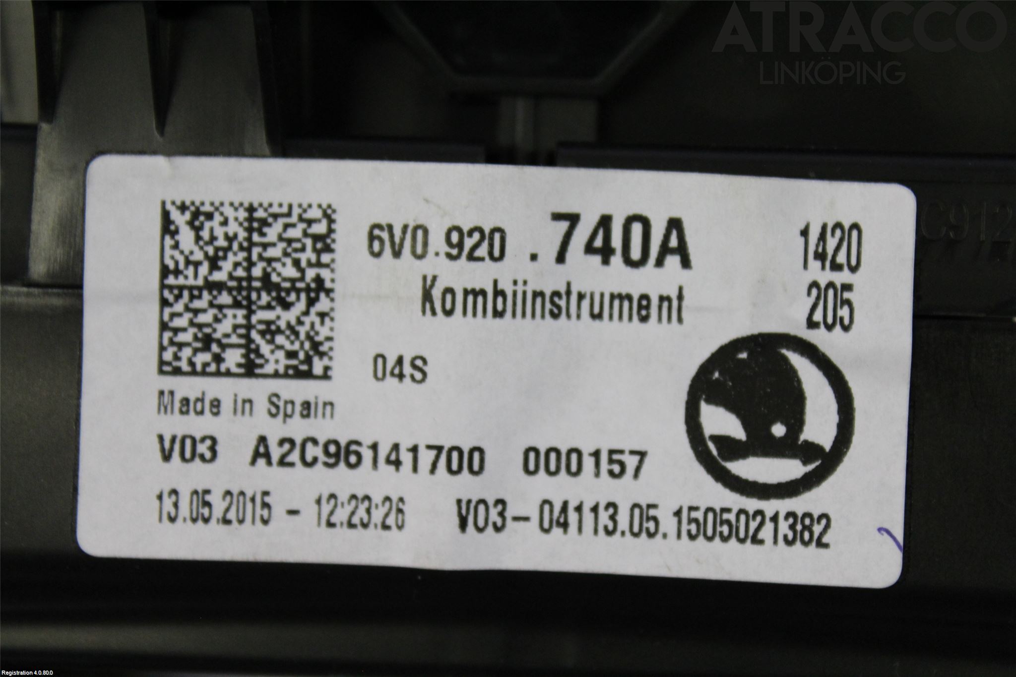 Skoda FABIA 15-21 Instr Kombinert
