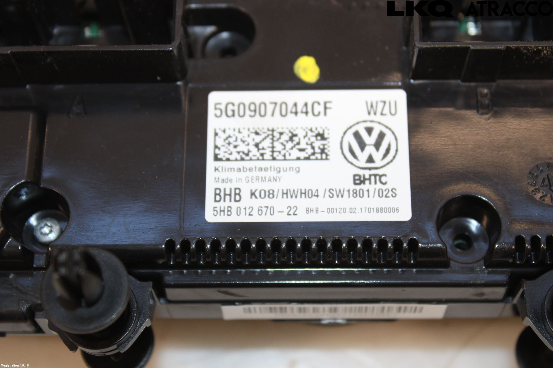 Volkswagen VW GOLF / E-GOLF VII 13-20 Varme Ac Betjening-Display