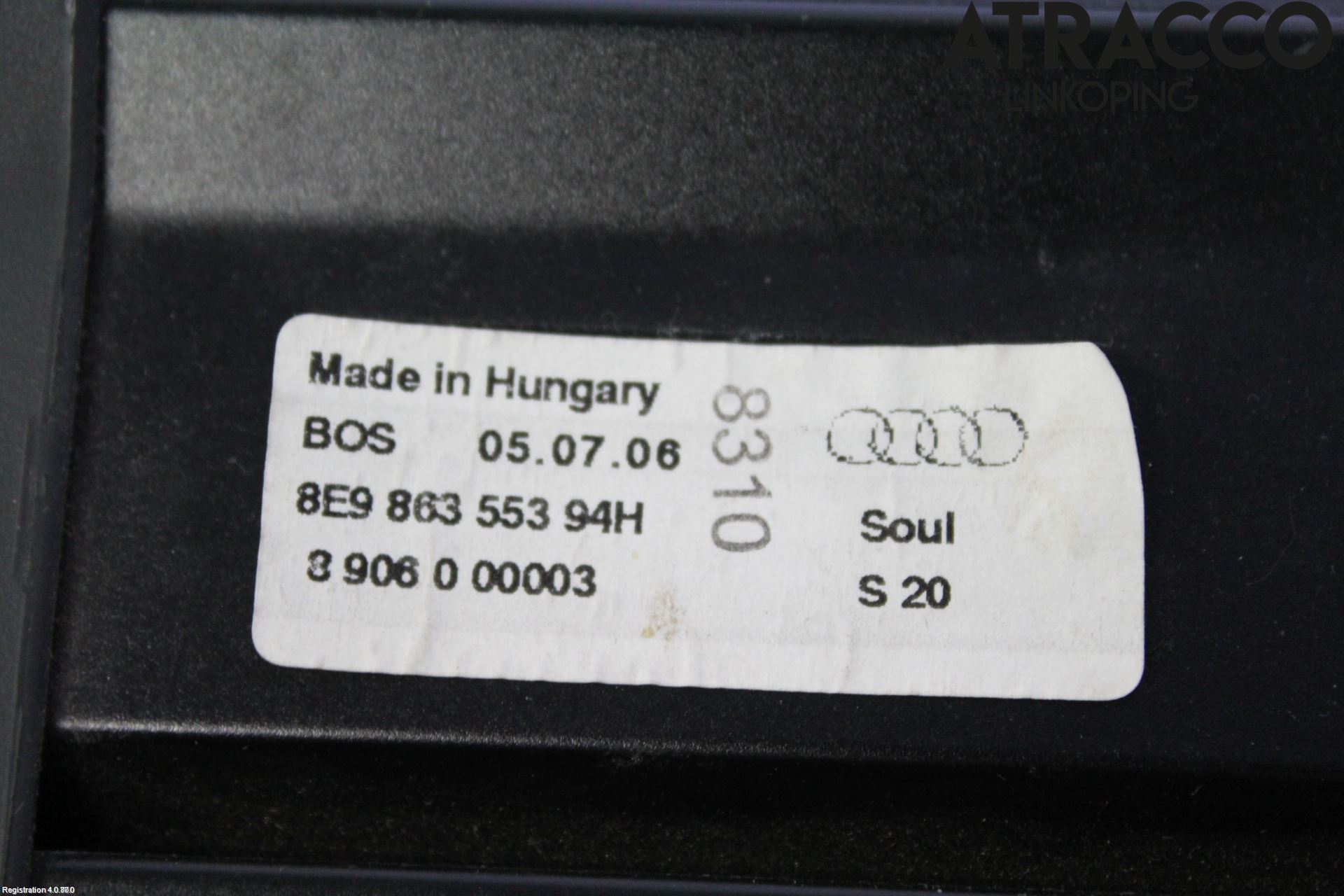 Audi A4/S4 05-07 Innr Innsyn Beskytelse Stv