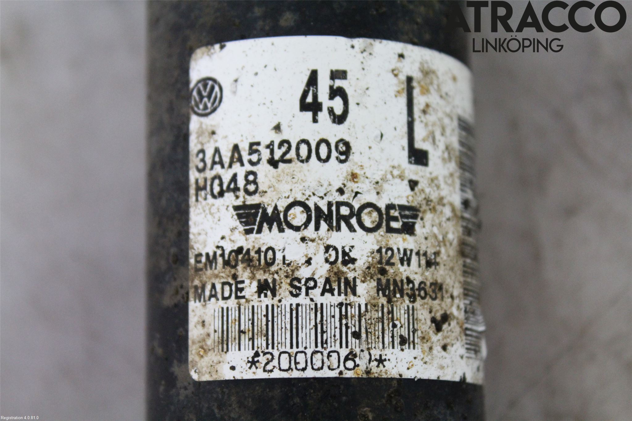 Volkswagen VW PASSAT 11-14 Støtdemper Bak