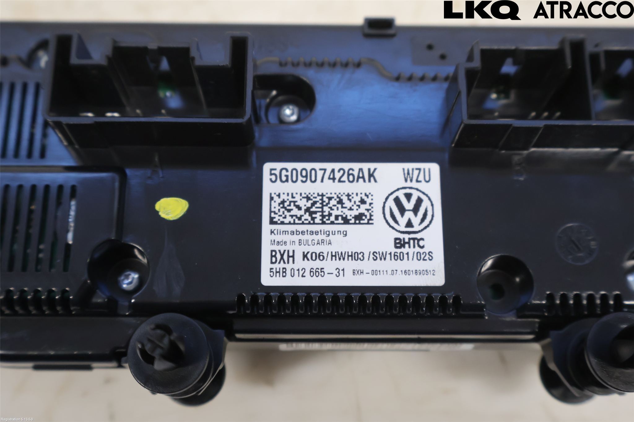 Volkswagen VW GOLF / E-GOLF VII 13-20 Varme Ac Betjening-Display