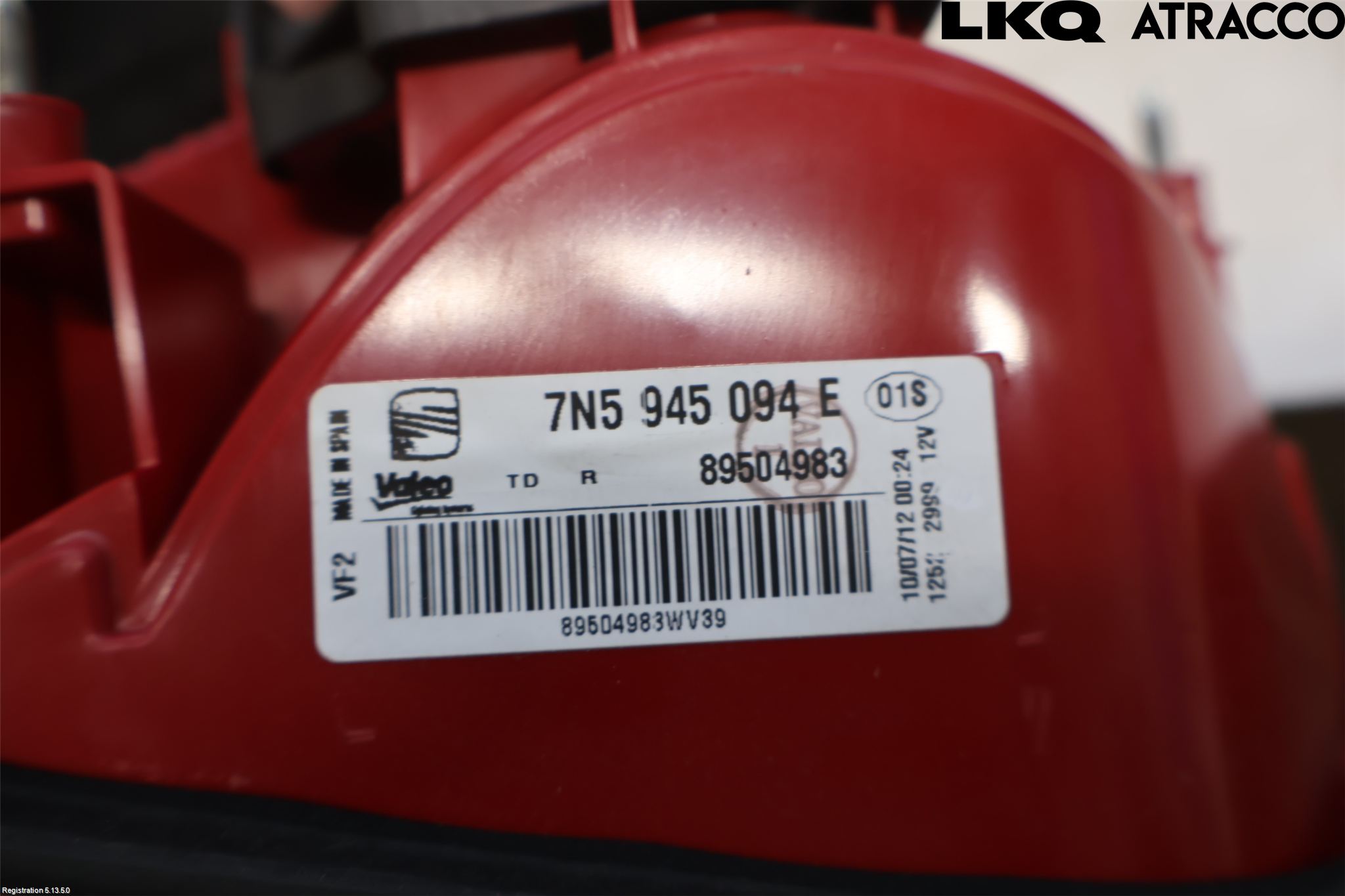 Seat ALHAMBRA 11- Baklykt Høyre  På Luke(Indre)