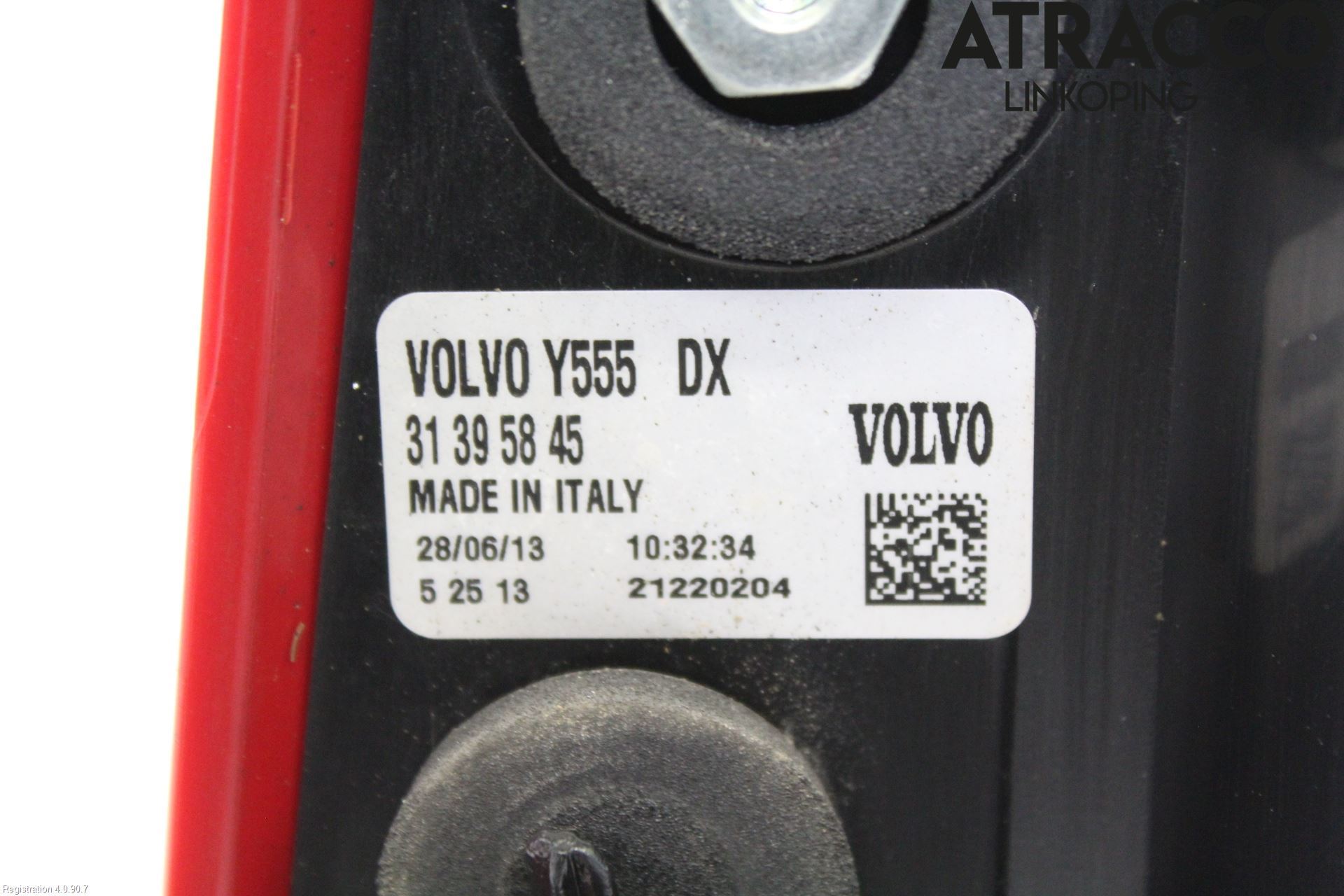 Volvo V40 12-19 Baklykt Høyre