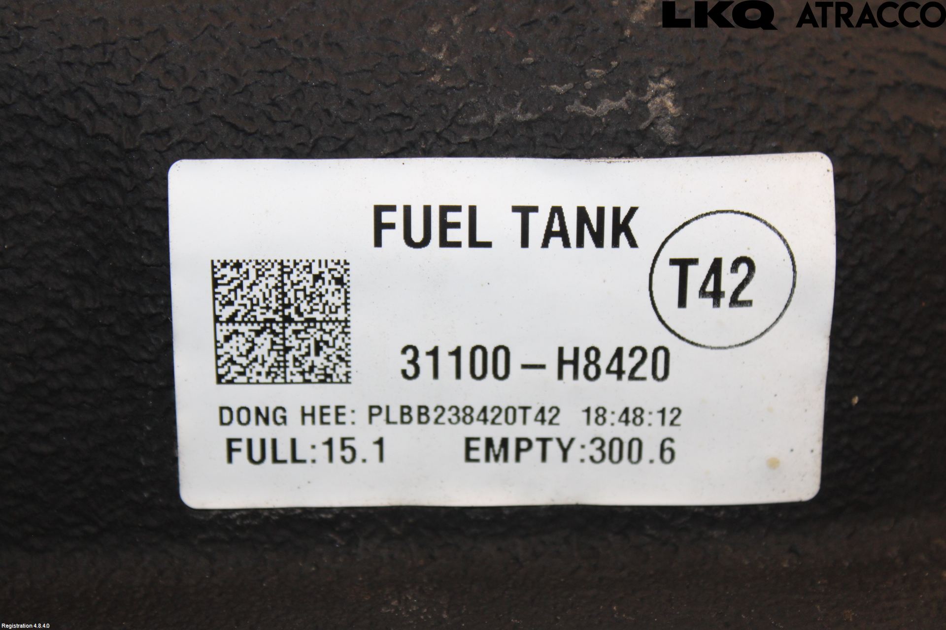 Kia STONIC 18->> Drivstofftank
