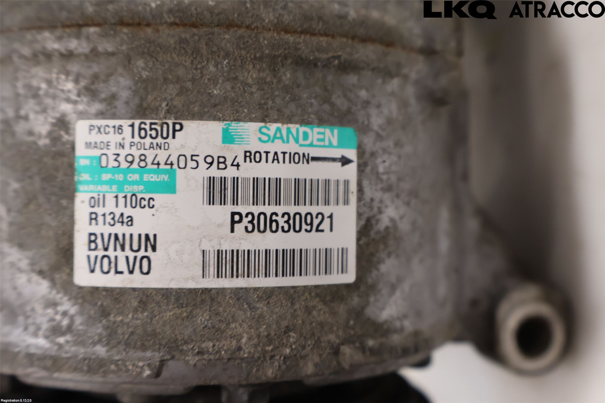 Volvo XC70 08-13 Varme Ac Kompressor