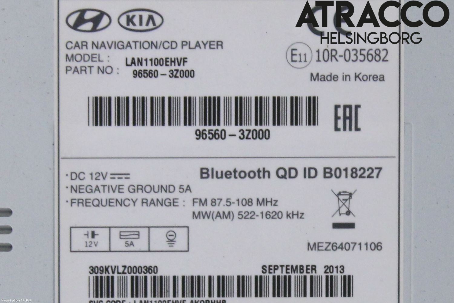 Hyundai i40 08-15 Stereo Radio Med Cd