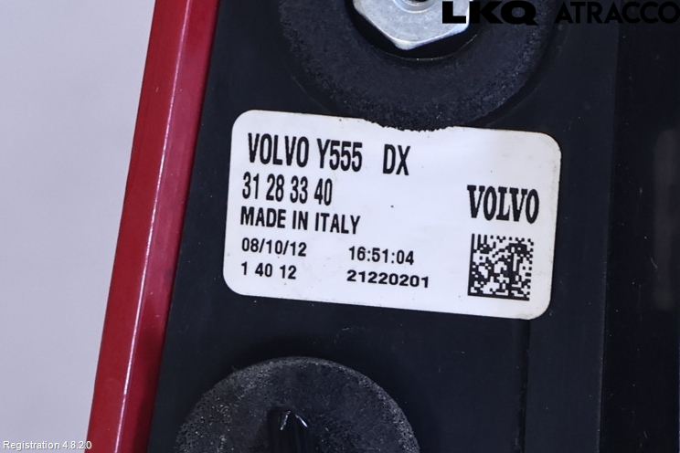 Volvo V40 12-19 Baklykt Høyre