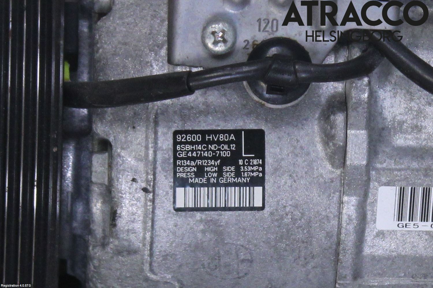 Nissan QASHQAI 17-21 Varme Ac Kompressor