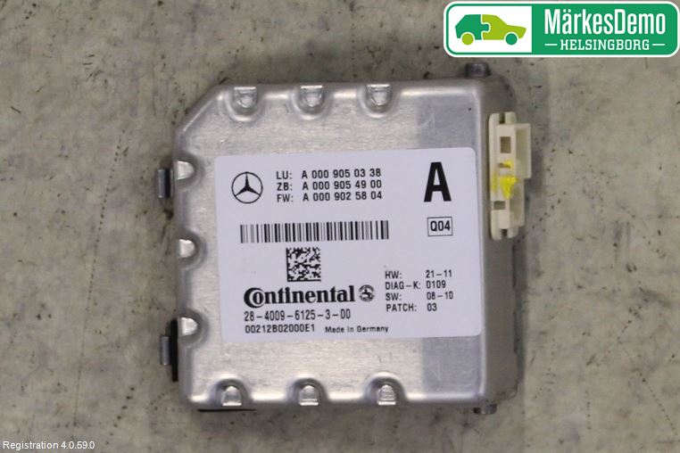 Mercedes-Benz MB B-KLASS (W246/W242) 12-19 Sensor Kollisjonsbeskyttelse