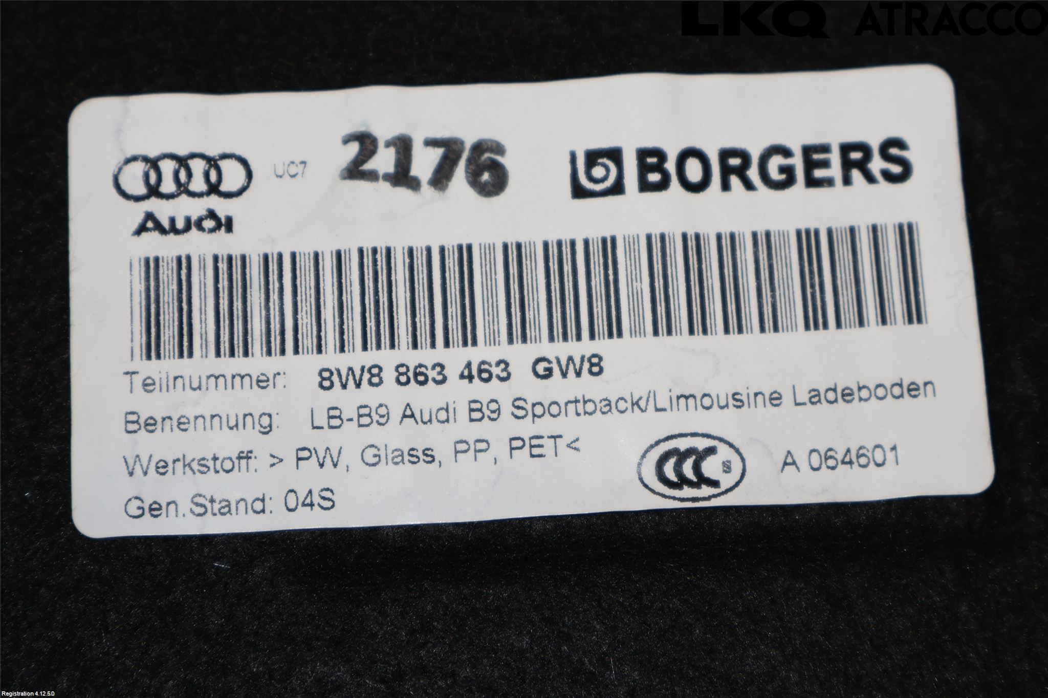 Audi A5 17- Innr Bagasjeromkledsel