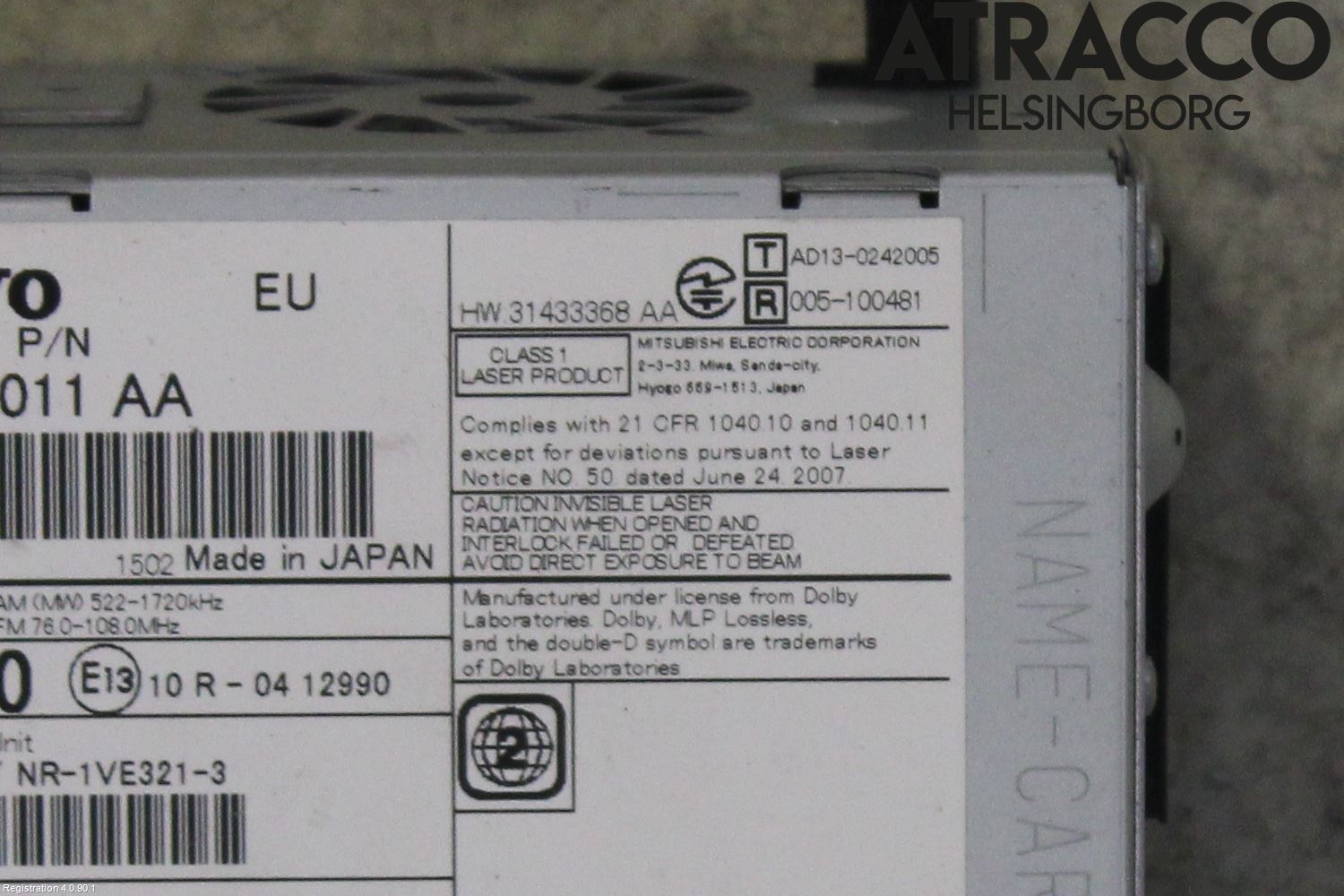 Volvo V40 12-19 Stereo Radio Med Cd