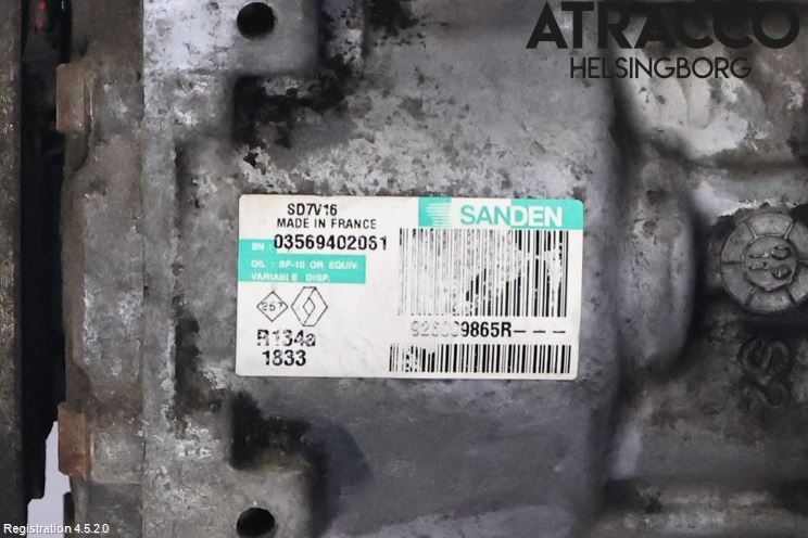 Nissan QASHQAI 10-14 Varme Ac Kompressor