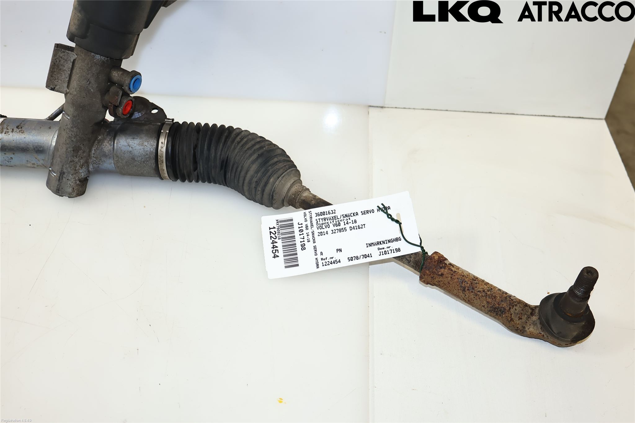 Volvo V60 14-18 Servo Snekke - Tannstang
