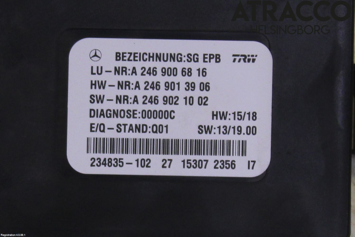 Mercedes-Benz MB CLA-KLASS (C117/X117) 13-19 Styreenhet Parkbrems