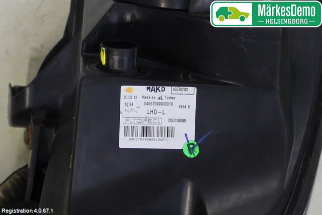 Fiat FIORINO Frontlykt Venstre