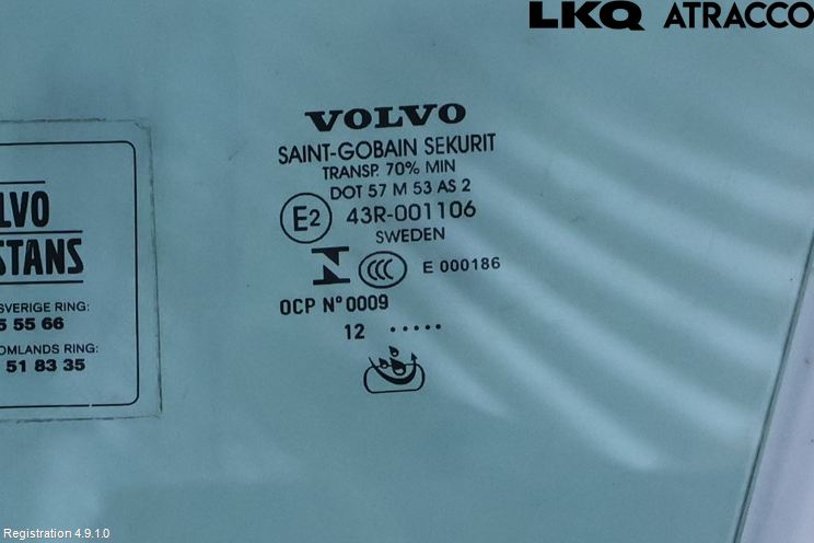 Volvo XC70 08-13 Dørrute Foran Venstre 4 Dørs