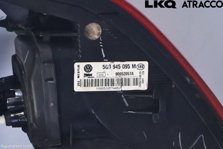 Volkswagen VW GOLF / E-GOLF VII 13-20 Baklykt Venstre