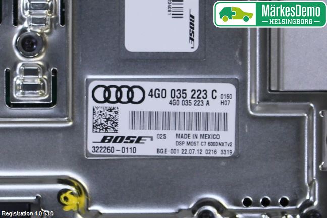 Audi A7/S7 4G 11-17 Stereo Forsterker