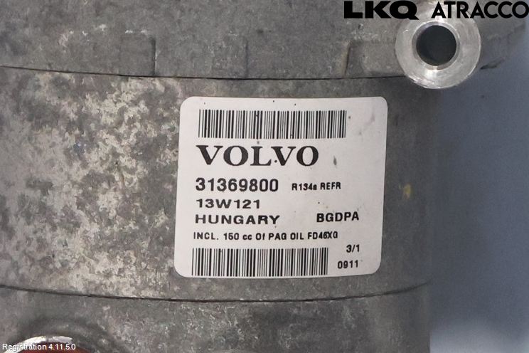Volvo V60 11-13 Varme Ac Kompressor