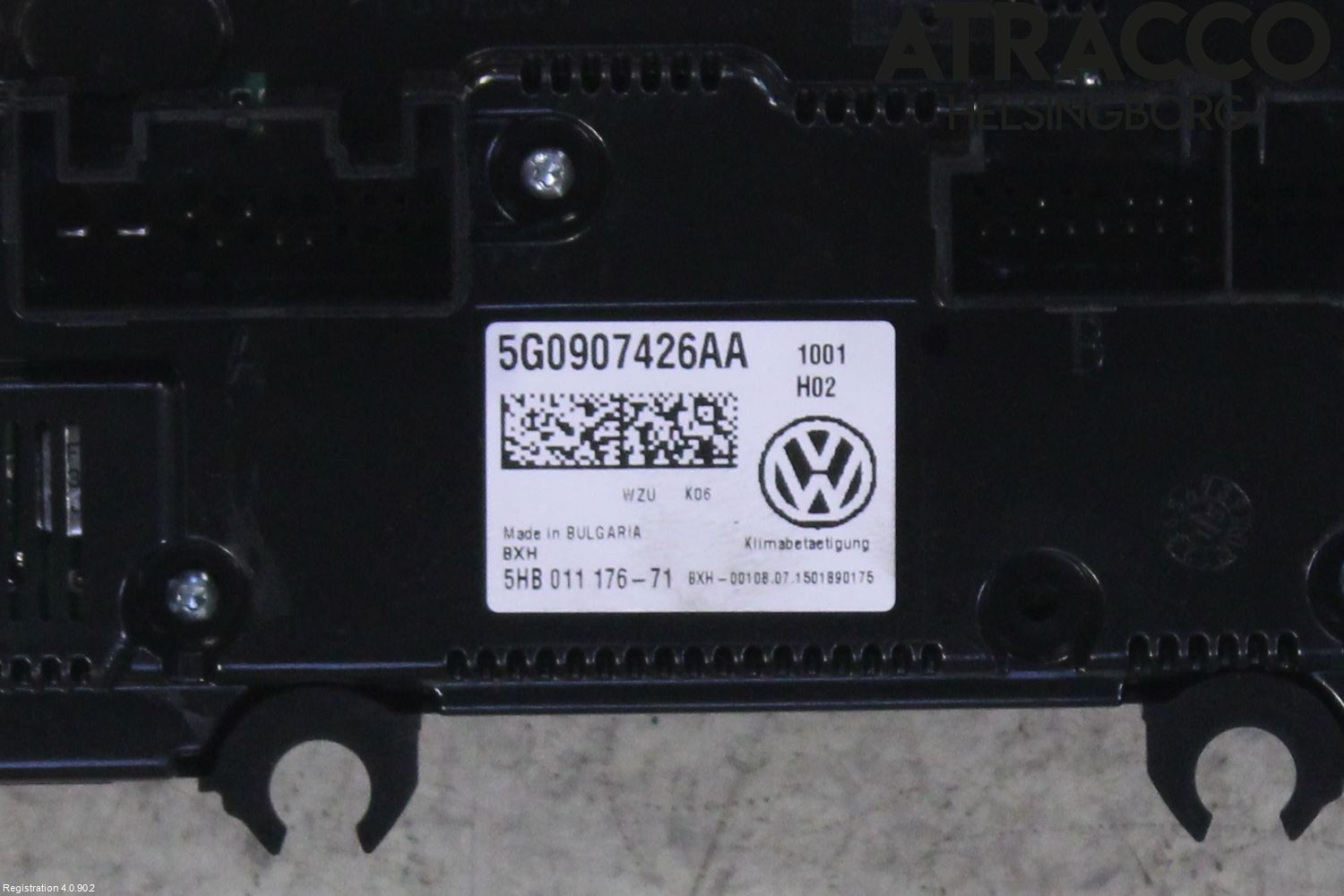 Volkswagen VW GOLF / E-GOLF VII 13-20 Varme Ac Betjening-Display