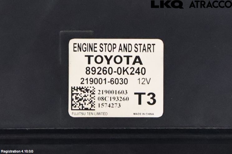 Toyota HILUX 16- Styrenhet Start/Stopp