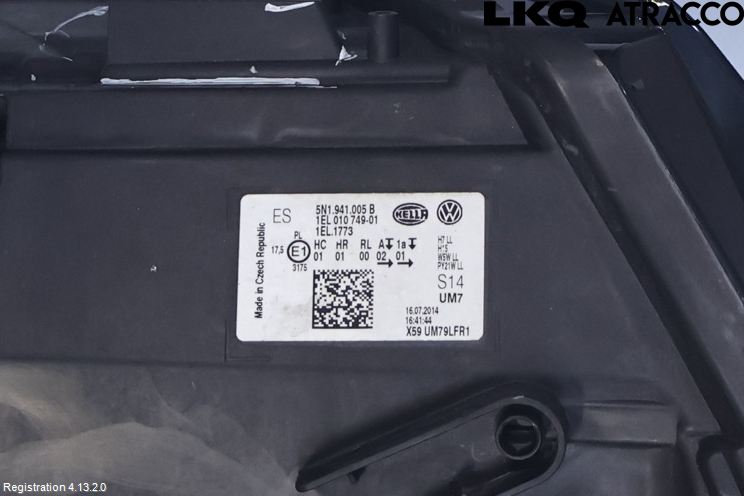 Volkswagen VW TIGUAN 07-16 Frontlykt Venstre