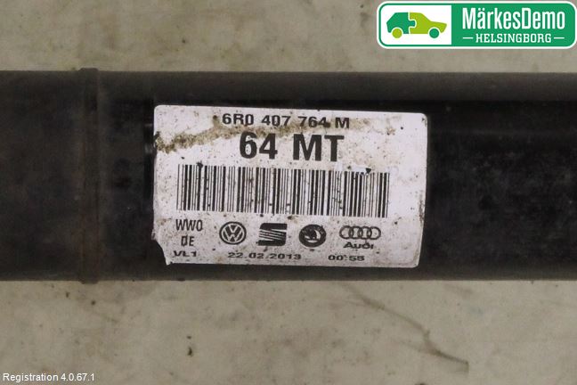 Audi A1/S1 11-18 Drivaksel Foran Kompl Høyre