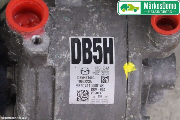 Mazda 2 (DJ) 15-22 Varme Ac Kompressor