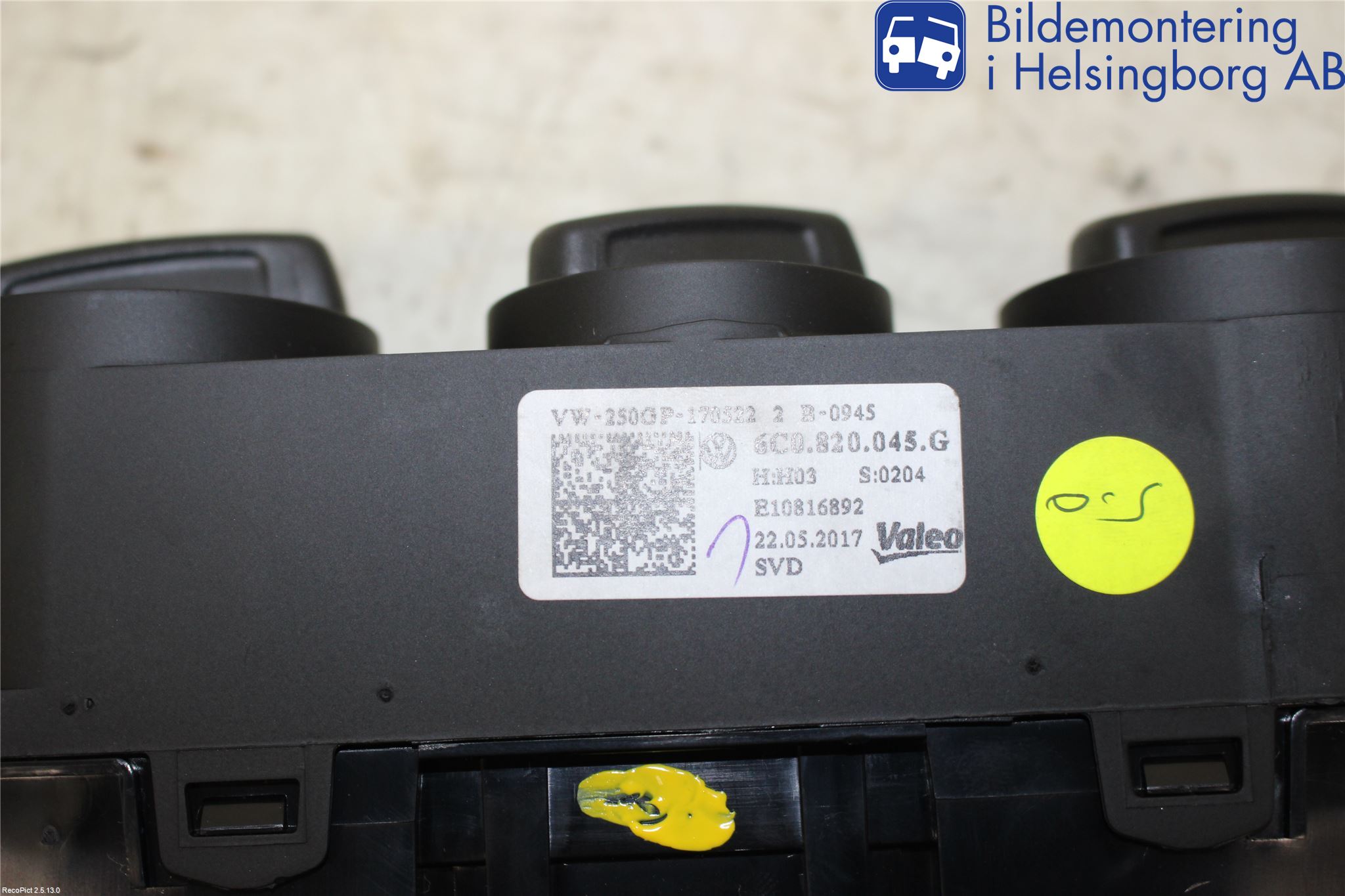 Volkswagen VW POLO 10-17 Varmeapparat Panel(Regulering)