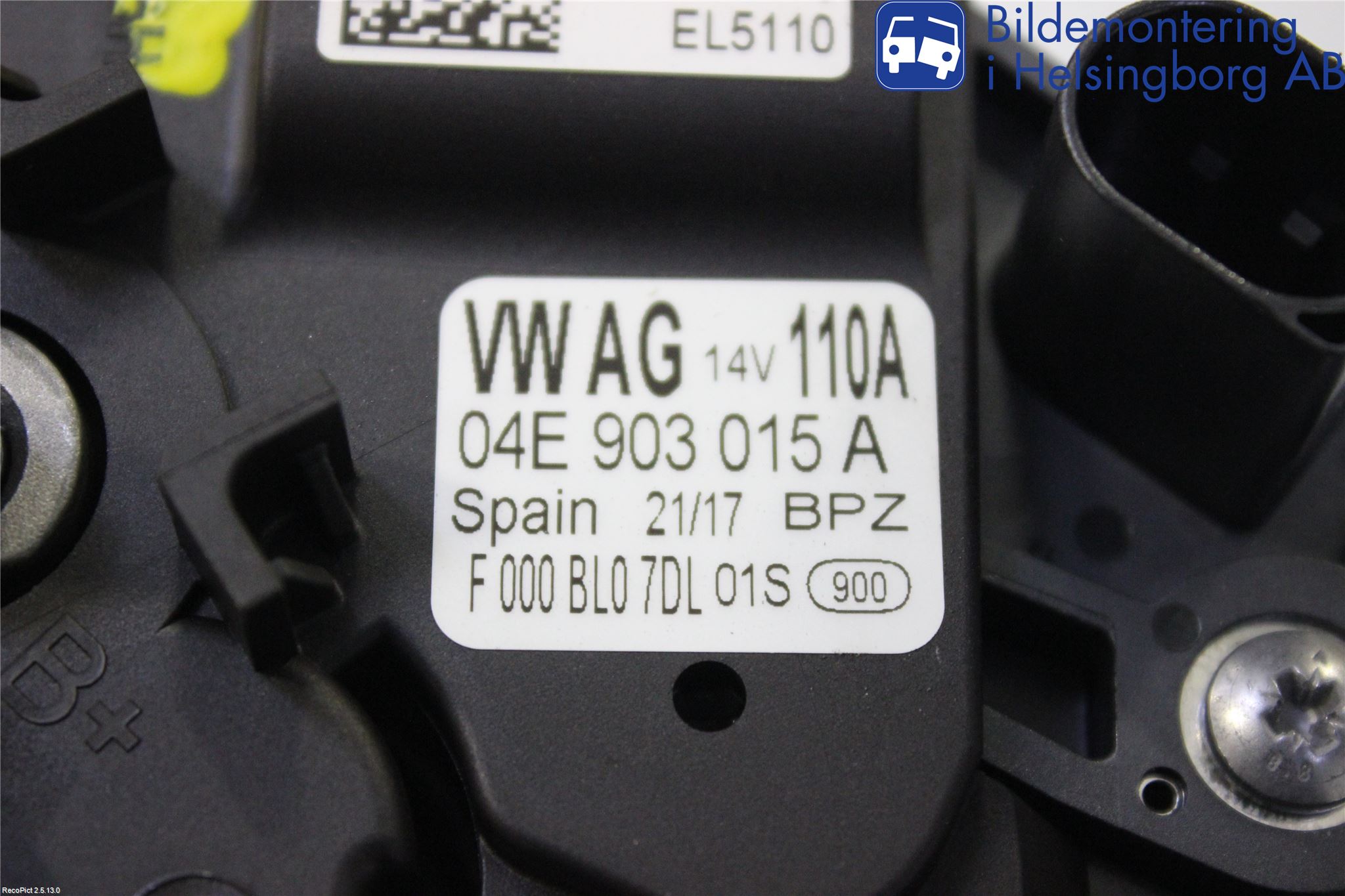 Volkswagen VW POLO 10-17 Dynamo