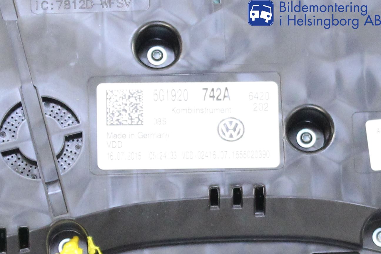 Volkswagen VW GOLF / E-GOLF VII 13-20 Instr Kombinert