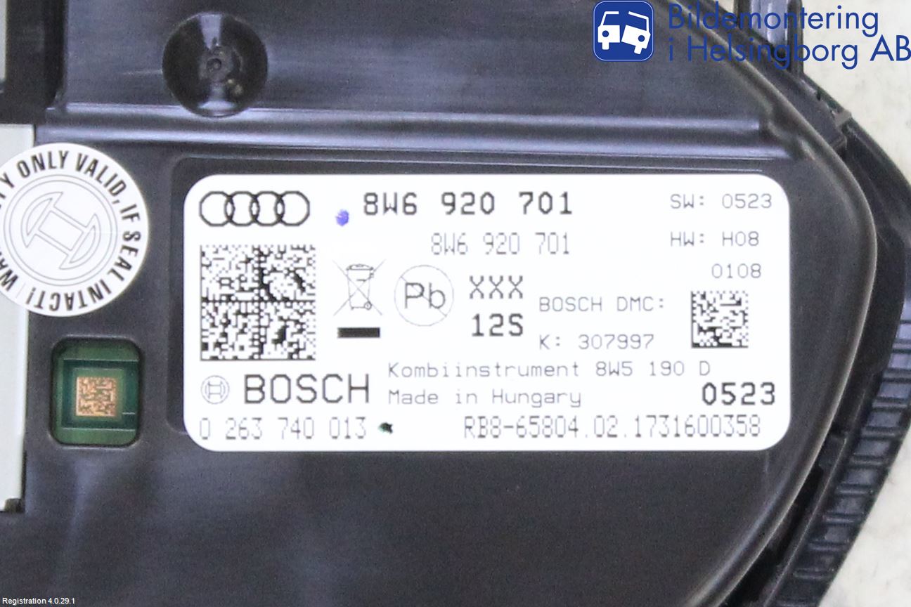 Audi A5 17- Instr Kombinert