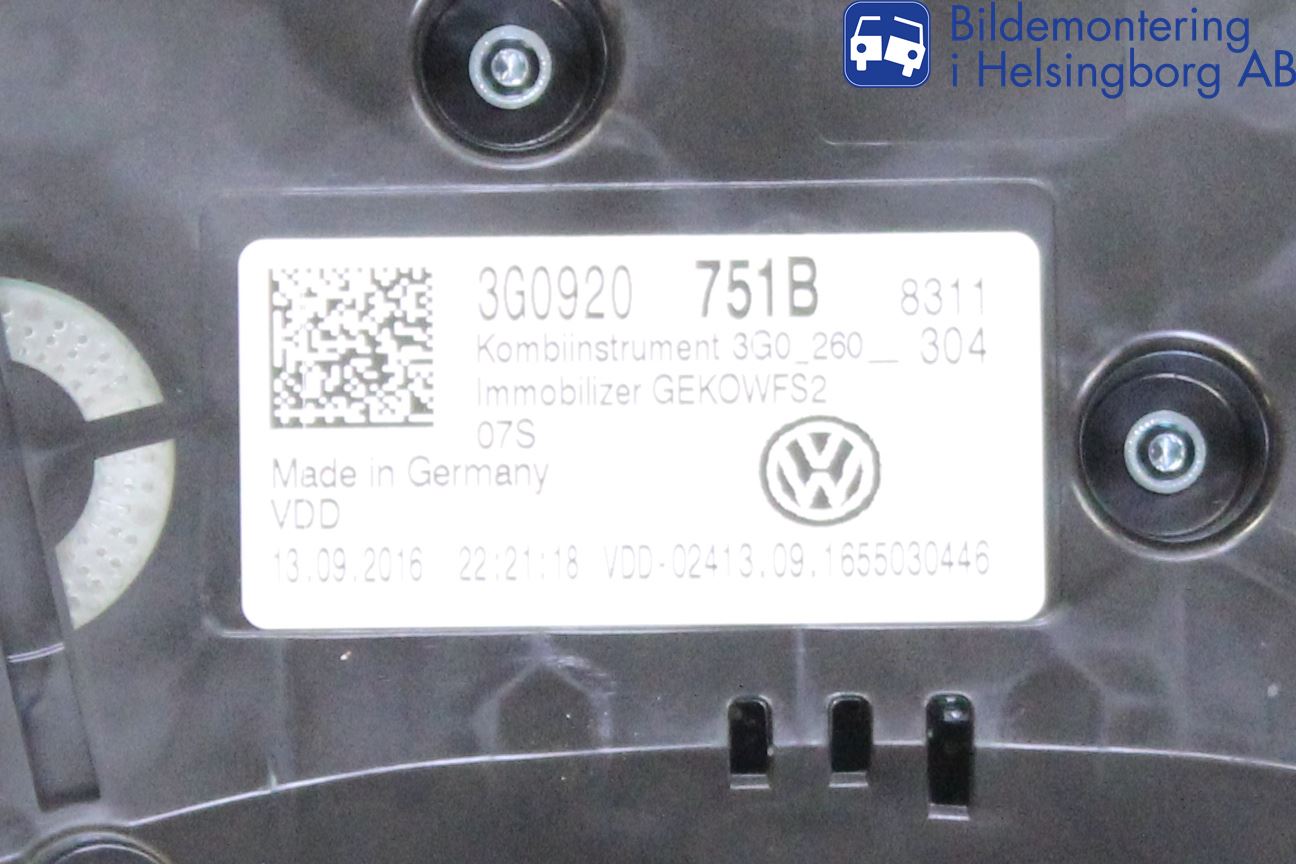 Volkswagen VW PASSAT 15-19 Instr Kombinert