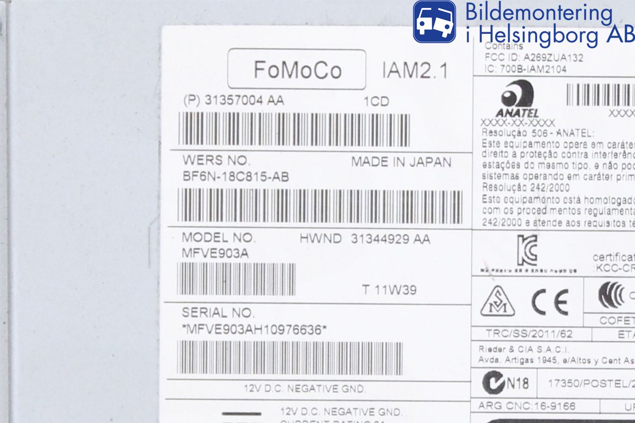 Volvo XC60 09-13 Stereo Radio Med Cd