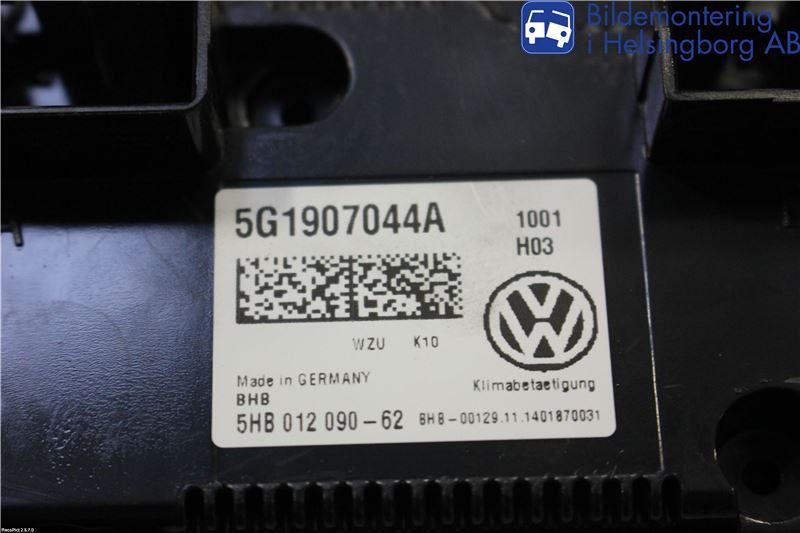 Volkswagen VW PASSAT 15-19 Varme Ac Betjening-Display