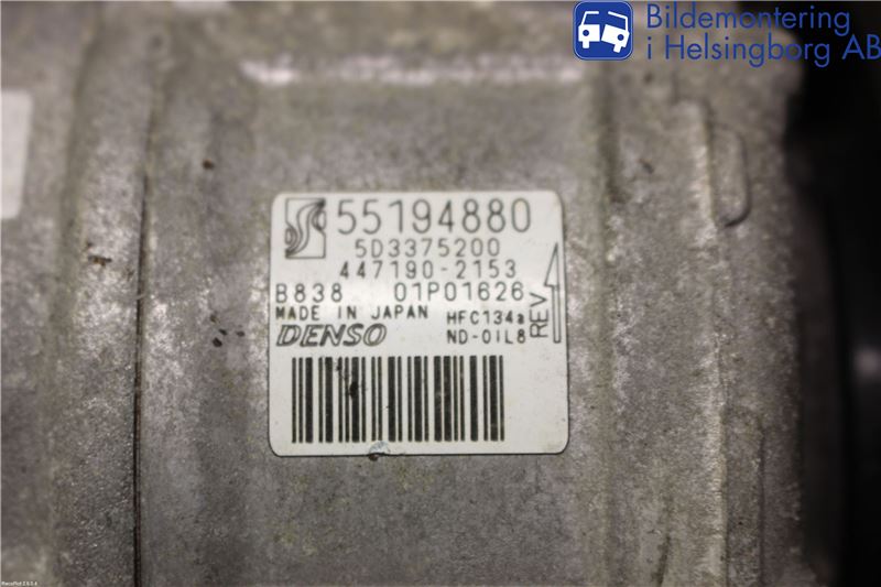 Fiat PUNTO EVO 10-12 Varme Ac Kompressor