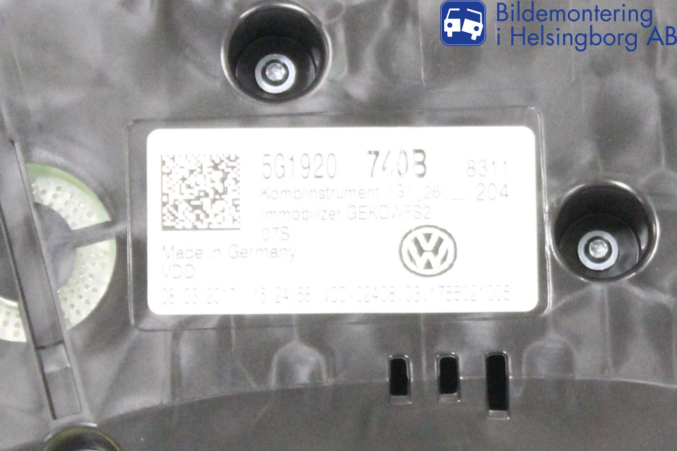 Volkswagen VW GOLF / E-GOLF VII 13-20 Instr Kombinert