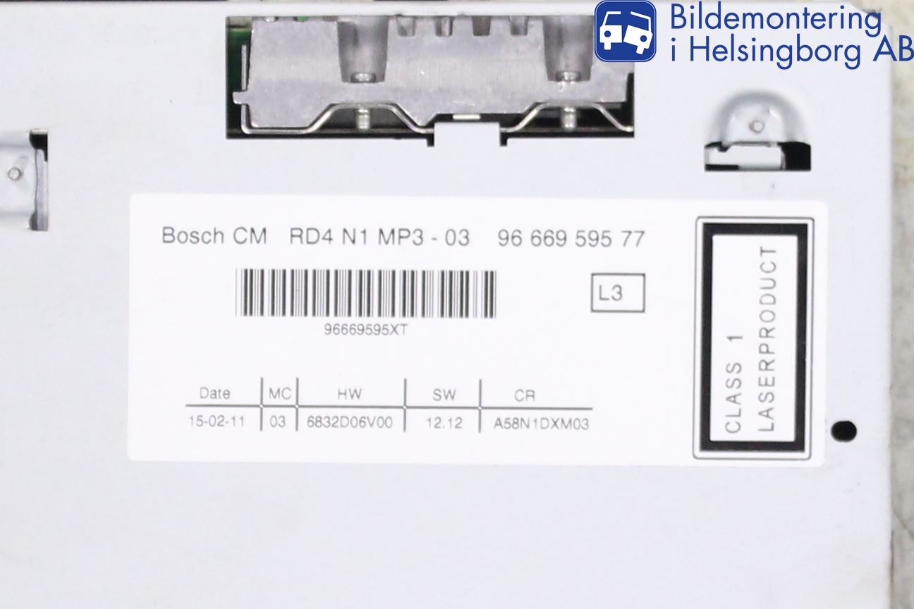 Peugeot 3008 09-16 Stereo Radio Med Cd