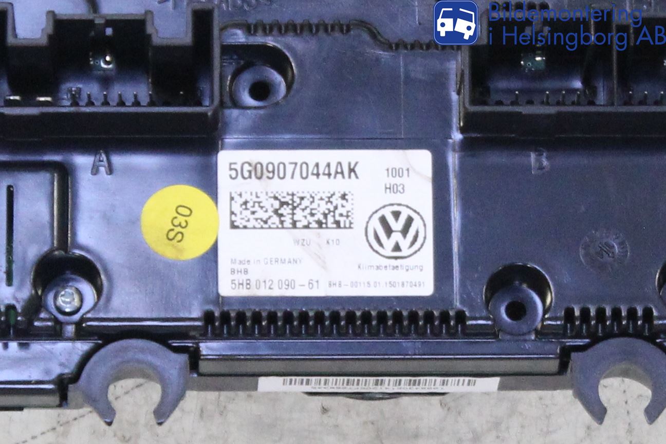 Volkswagen VW PASSAT 15-19 Varme Ac Betjening-Display