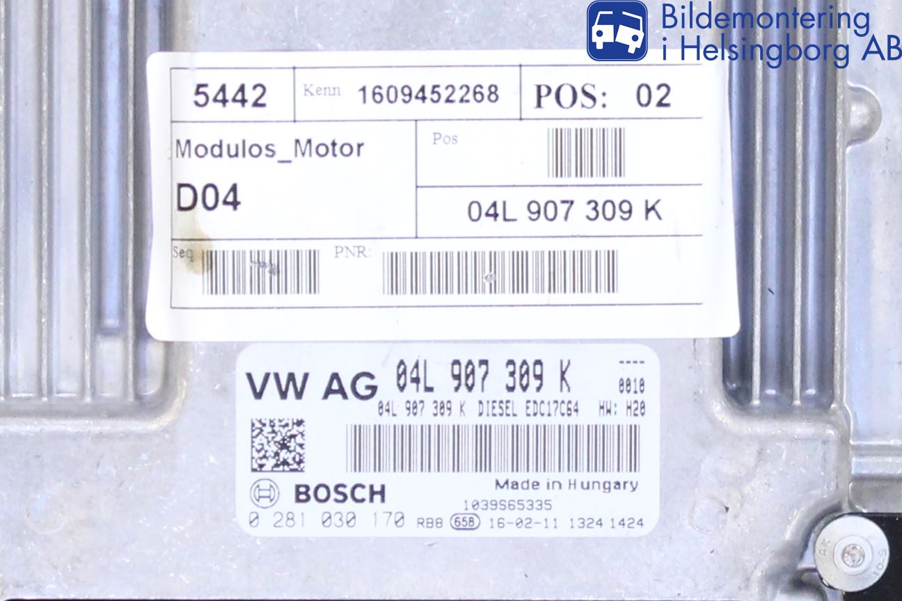 Volkswagen VW SHARAN 11- Styreenhet Dieselpumpe