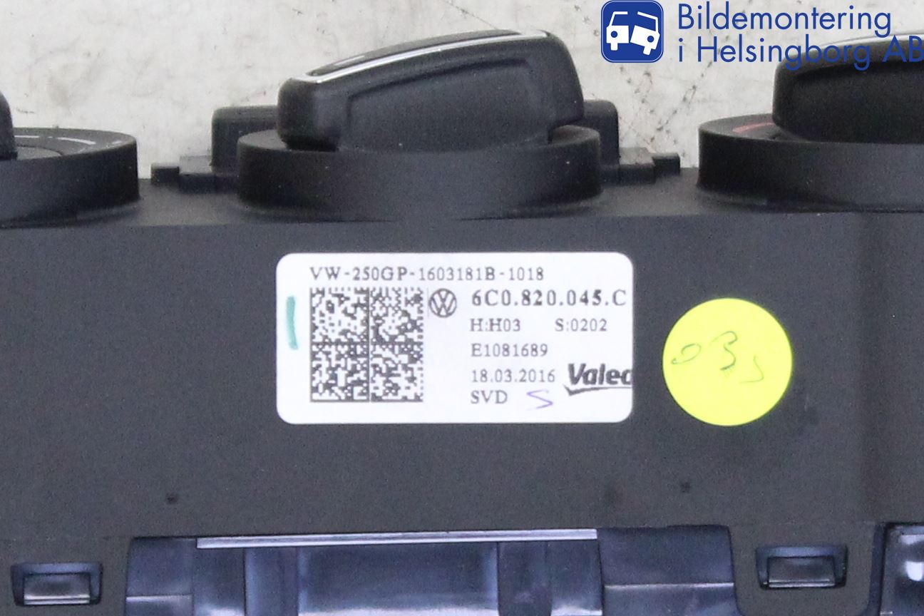 Volkswagen VW POLO 10-17 Varmeapparat Panel(Regulering)