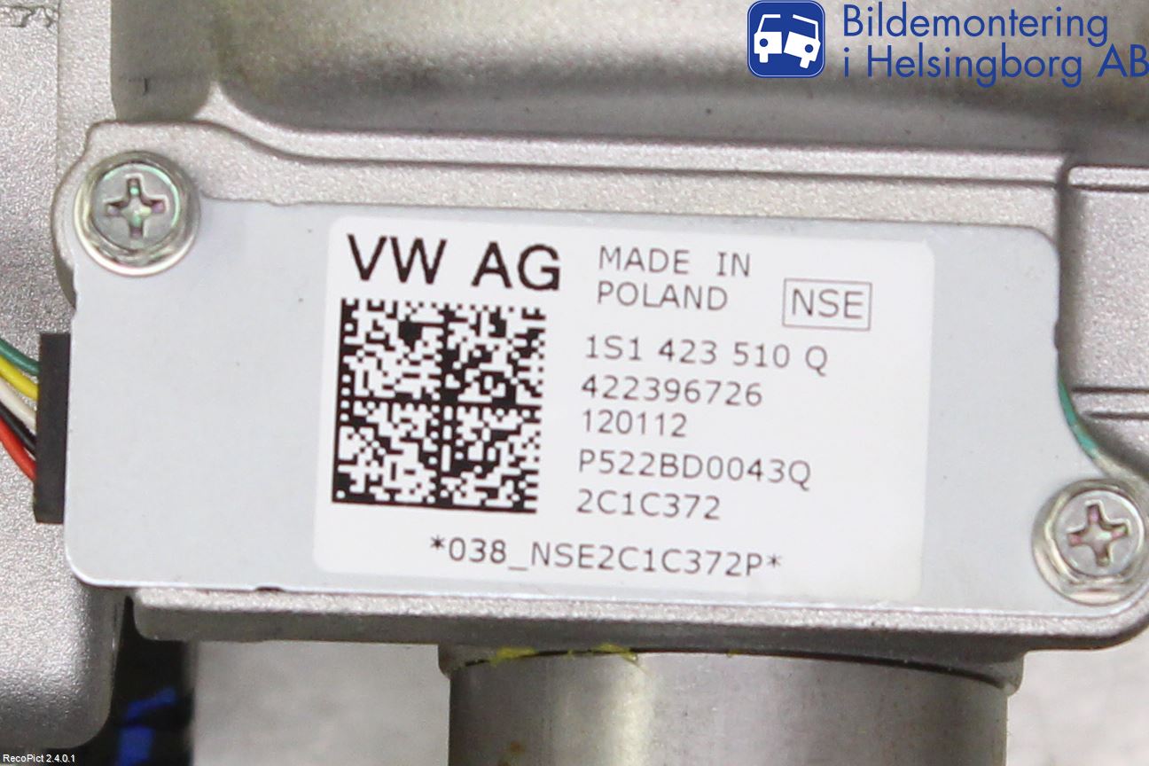 Volkswagen VW UP! / E-UP! Rattakselaggregat Innebygd Servo