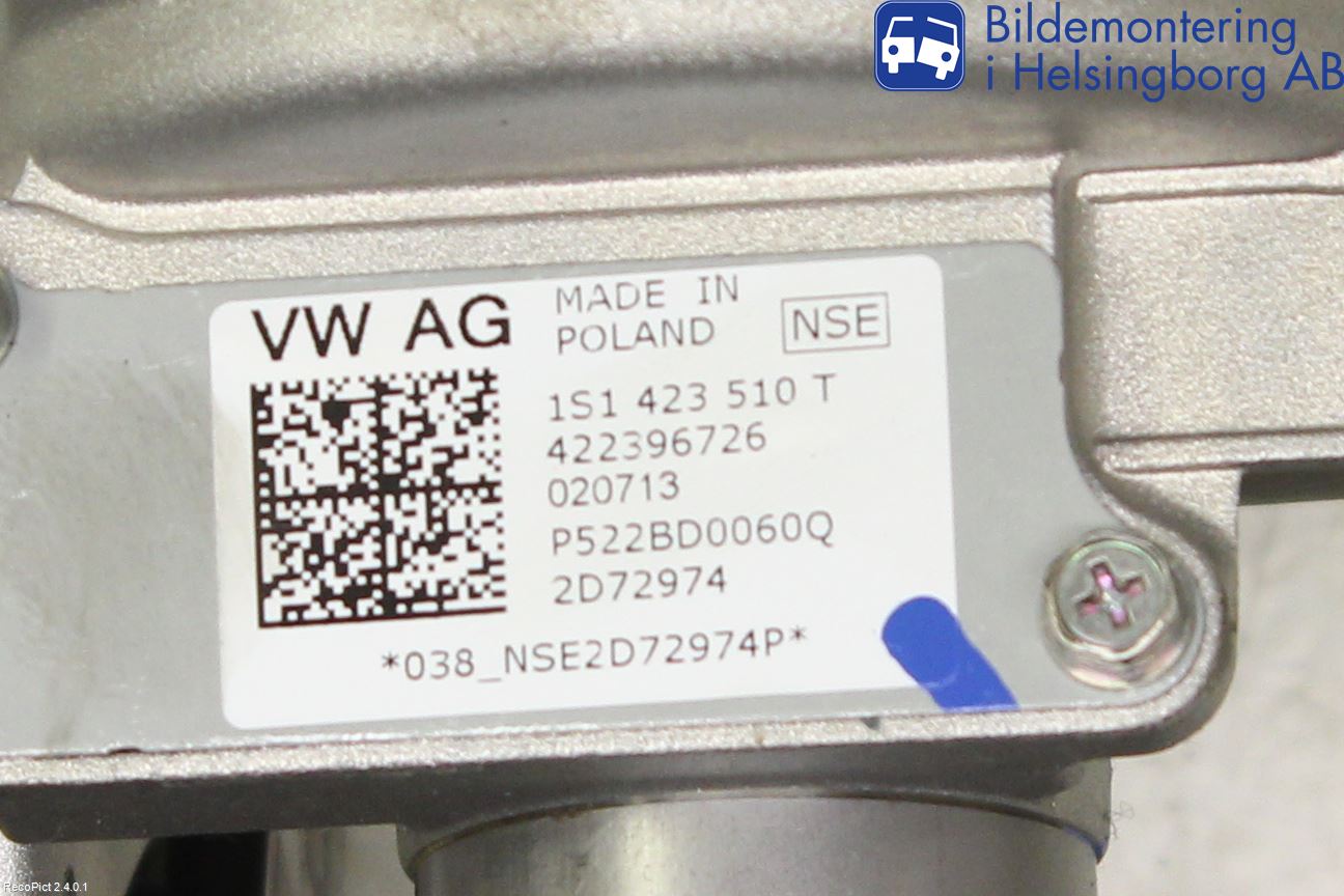 Volkswagen VW UP! / E-UP! Rattakselaggregat Innebygd Servo