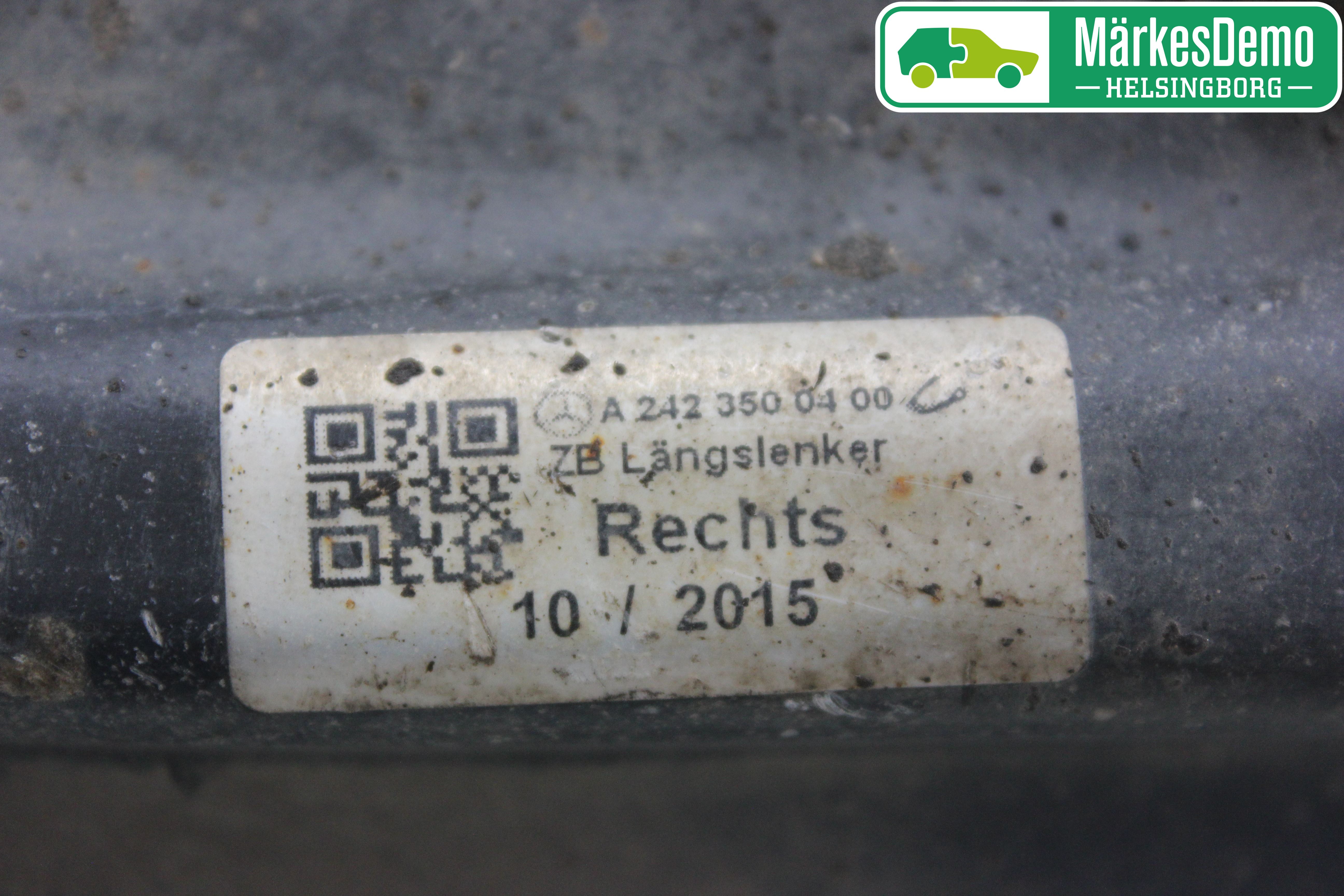 Mercedes-Benz MB B-KLASS (W246/W242) 12-19 Bærearm Bak Høyre