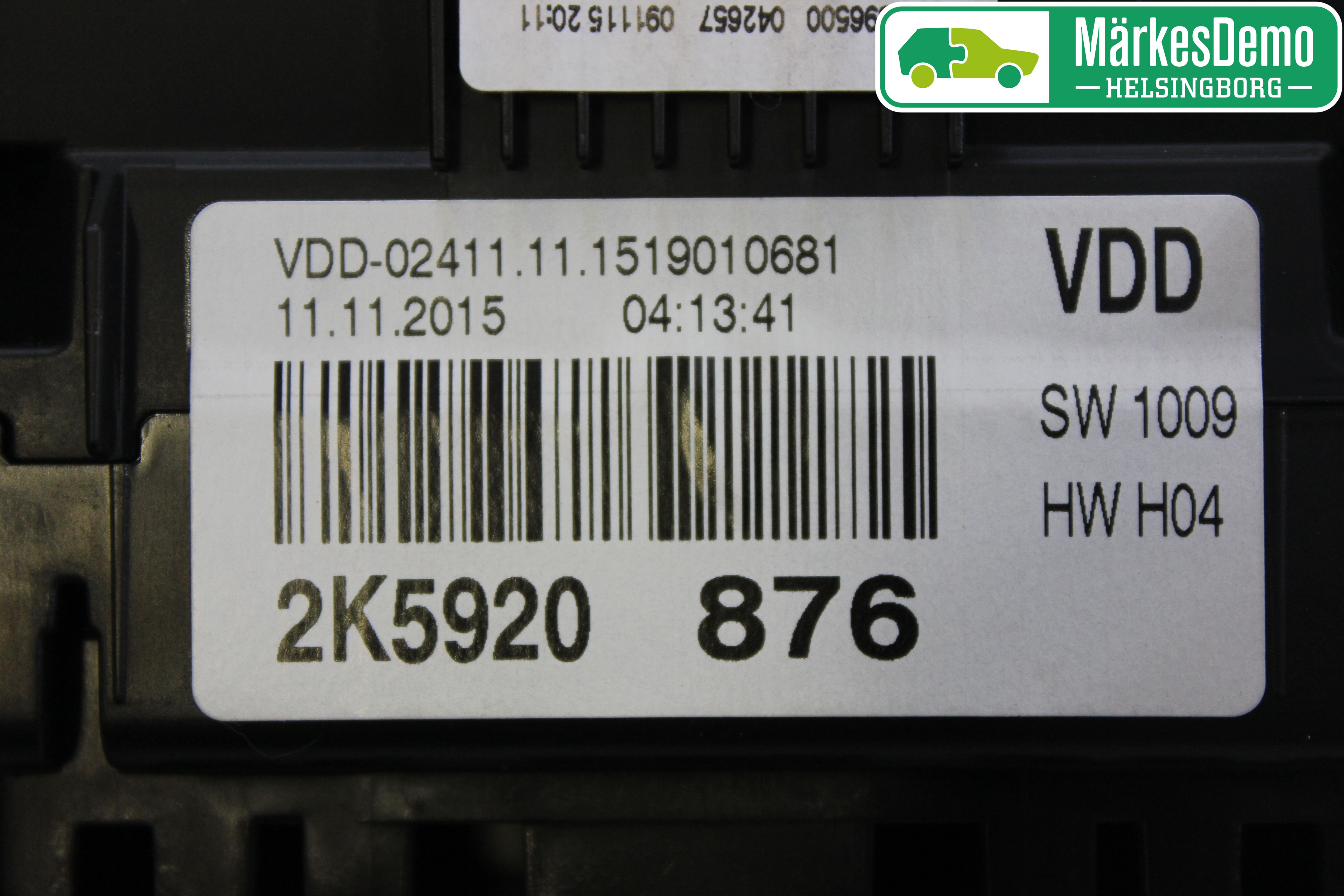Volkswagen VW CADDY 16-20 Instr Kombinert